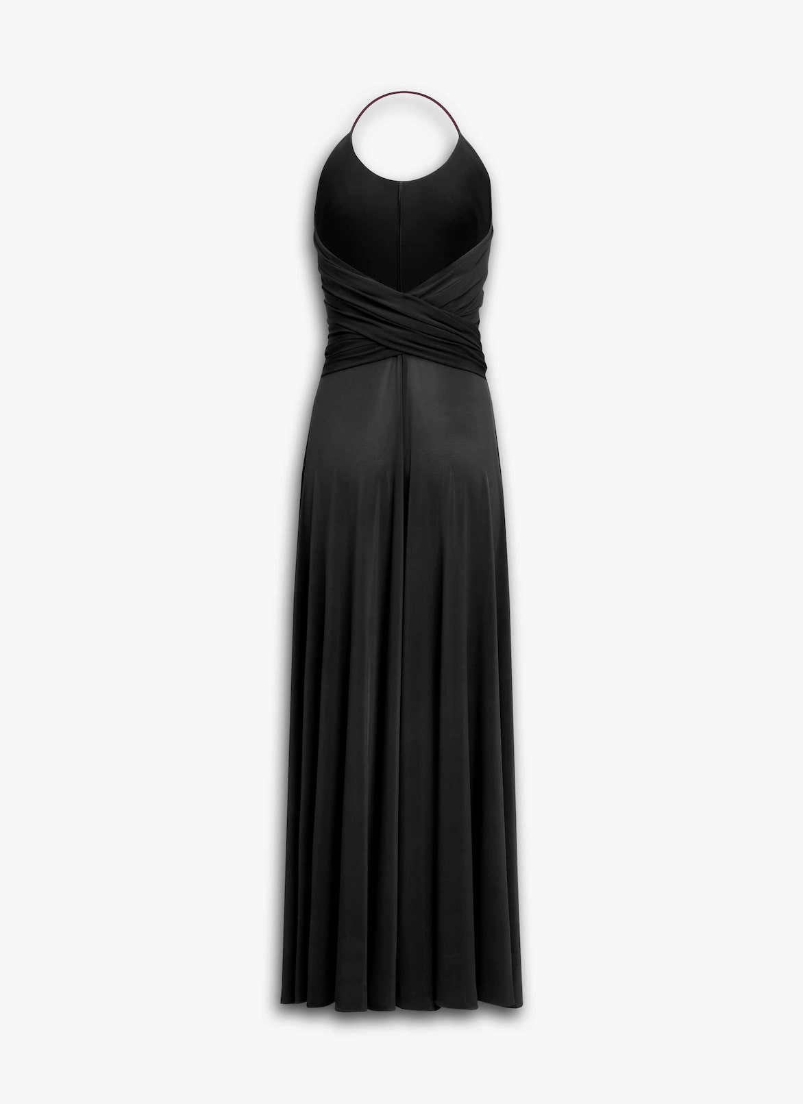 SOFT JERSEY CROSS DRESS ALAÏA BLACK SOFT JERSEY CROSS DRESS